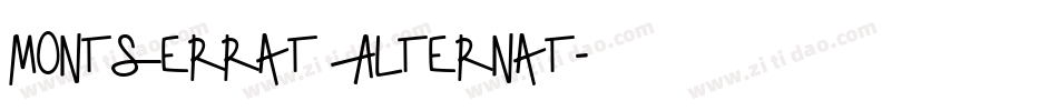 Montserrat Alternat字体转换